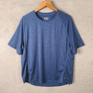 Mondetta Outdoor Project Shirt Mens XL Blue Space Dye Raglan Short Sleeve